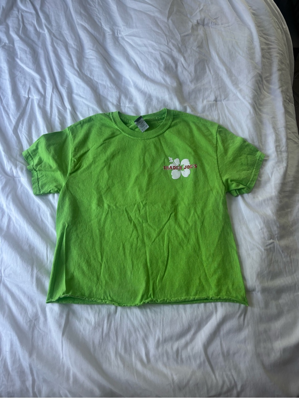 Trader Joe’s Green Logo Tee cropped